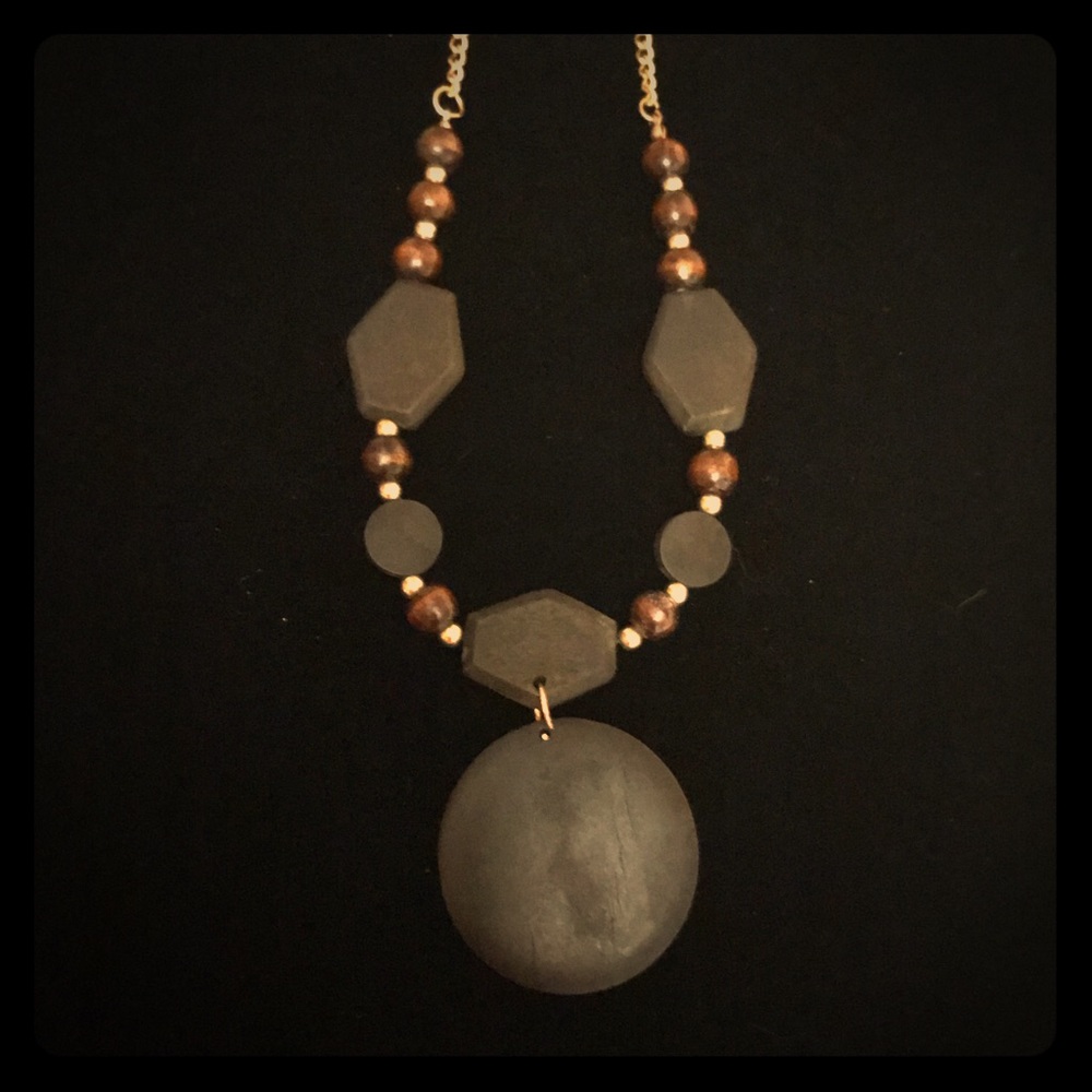 Black beaded necklace